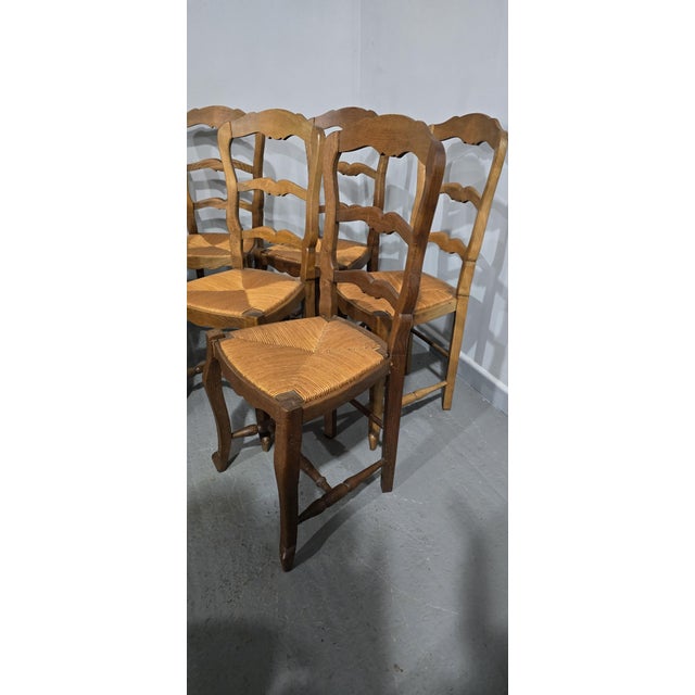 1900 - 1909 French Rustic Farmhouse Dining Chairs, 1900, Set of 6 For Sale - Image 5 of 11
