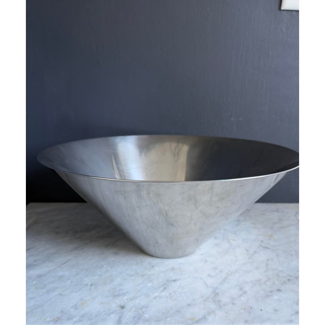 Vintage MCM Stainless Steel Serving or Salad Bowl by Gabis Sweden For Sale - Image 4 of 9