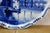 1920s Antique Dutch Delft Hand Painted Blue & White Plate Oostpoort Water Cityscape 6" For Sale - Image 5 of 8