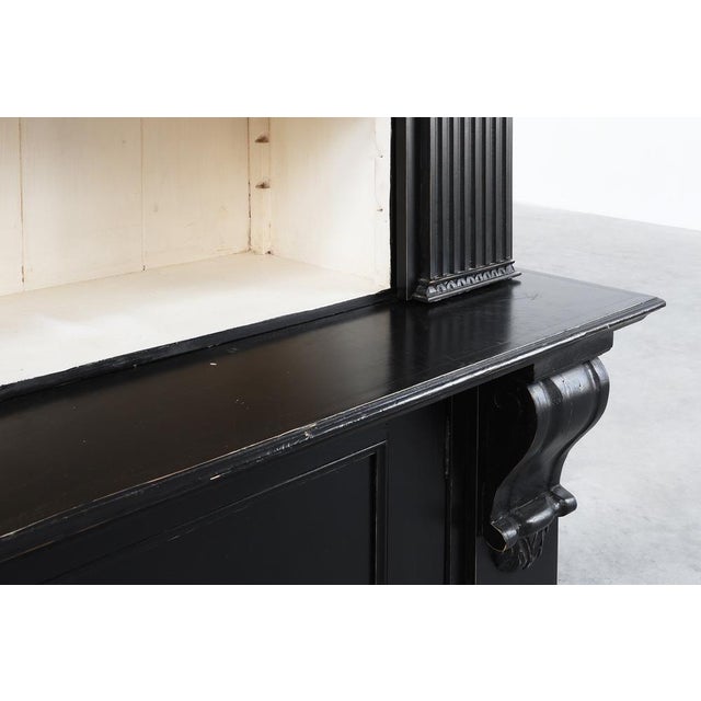 Tall Black MDF Library Cabinet, United Kingdom, 1990s For Sale - Image 4 of 16