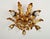 1970s Large Italian Floral Ceiling Light in Gilded Metal, 1970s For Sale - Image 5 of 11