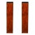 Pair of Art Deco Walnut Pedestals With Brass Detailing & Vitrolite Inset Top For Sale