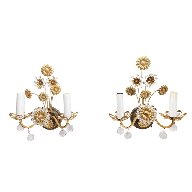 Regency Sconces by Ernst Palme for Palwa, 1950s, Set of 2 For Sale - Image 4 of 9