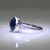Blue 4.1Ct Star Sapphire Ring With Natural Diamond Accents: Solid 14k Gold, Size 6.75 For Sale - Image 8 of 8