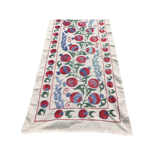 Handmade Wheat and Pomegranate Design Crochet Table Runner or Tapestry, 1980s For Sale - Image 4 of 7