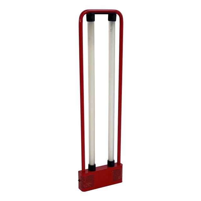 Medium Red Double Neon Lamp by Gian N. Gigante for Zerbetto, 1980s For Sale