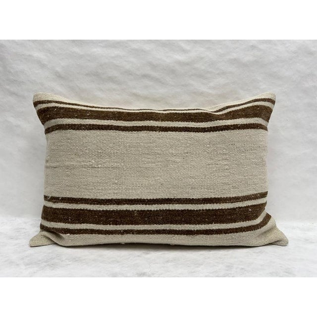 Turkish Hemp Pillow Cushion Natural Beige Brown Pillow Cushion Cover 16" x 24" #30237 Enhance your home decor with our...