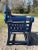 Vintage Royal Blue Lutyens Teak Child’s Garden Chair For Sale - Image 4 of 10