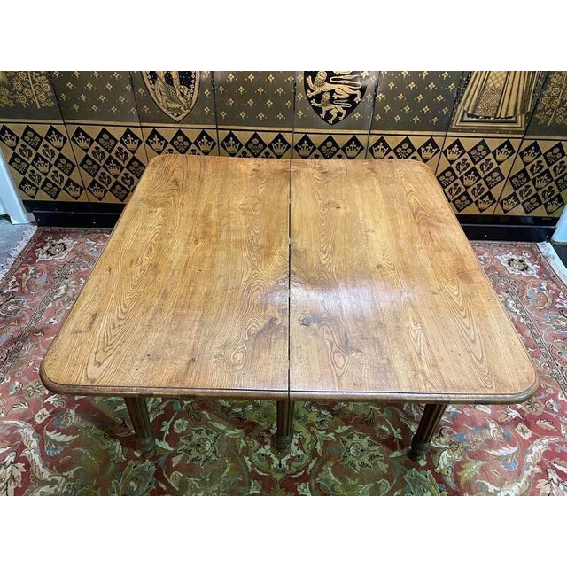 Louis Philippe Oak Farmhouse Dining Table For Sale - Image 6 of 7