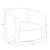 Contemporary Lana Swivel Chair in Lhasa Chocolate For Sale - Image 3 of 7