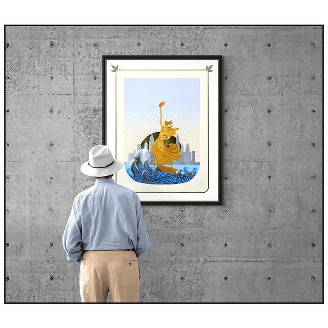 Message us to inquire about custom framing options! (Included for free with every purchase) The artwork here, "Statue Of...