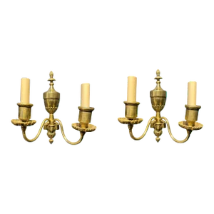 1920's Caldwell Gilt Bronze Sconces - a Pair