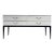Tommi Parzinger 4 Drawer White Lacquered Console Table Credenza For Sale