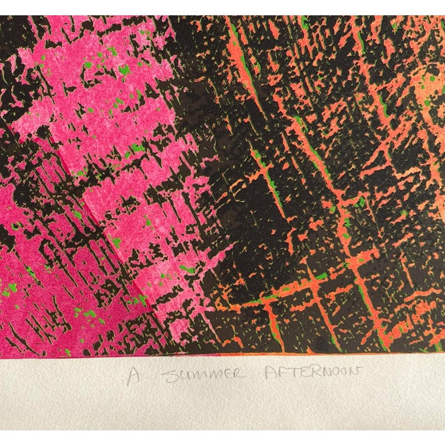 1973 Abstract Summer Afternoon Serigraph For Sale - Image 4 of 6