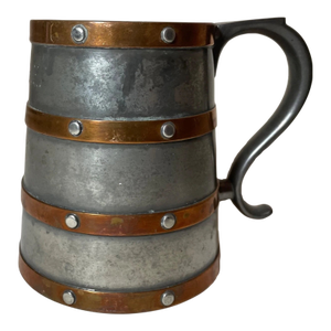 Antique 1800's Arts & Crafts Beer Stein Pewter Copper Award Trophy Reed & Barton