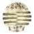 1890s English Majolica Shell Shape Asparagus Plate For Sale