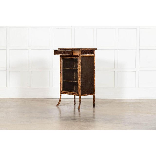 19th Century English Glazed Bamboo Bookcase, 1880 For Sale - Image 11 of 16