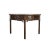 This demi table shows nicely aged wood grain and color with the round straight legs. With 4 drawers, it will be a classy...