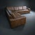 Custom Dark Chocolate Leather Sectional, 2-Piece L-Shape, One-of-a-Kind Statement Sofa For Sale - Image 4 of 11