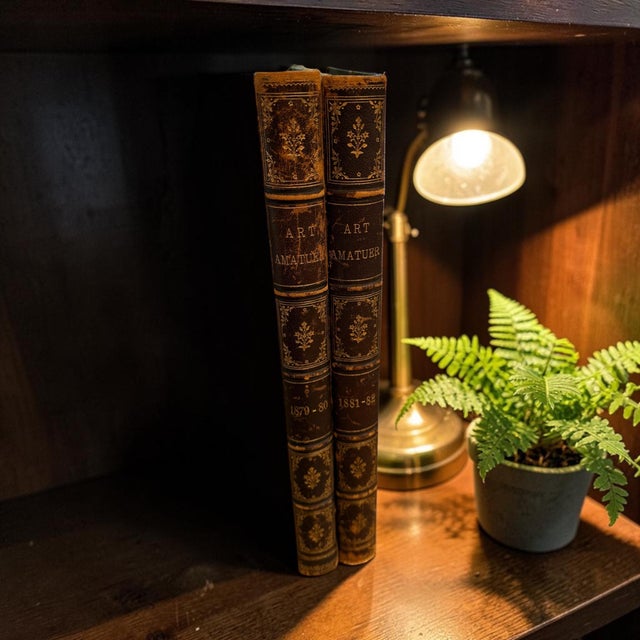 1879–1882 Leather Hardcover Books Art Amateur Bound Journals by Montague Marks – Set of 2 Deluxe Volumes For Sale - Image 14 of 14
