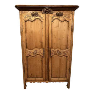 18th Century French Pitch Pine Armoire