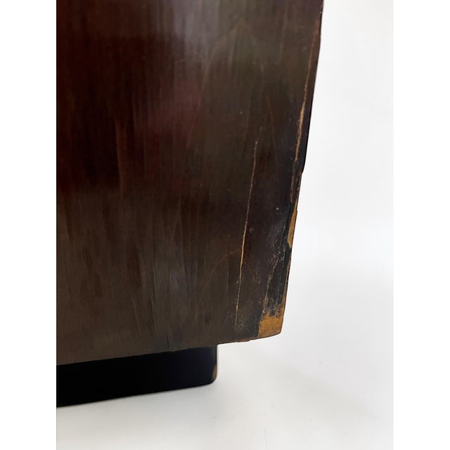 Black Large Art Deco Credenza with Original Marble Top, 1940s For Sale - Image 8 of 17