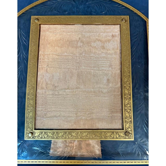 Early 20th Century Early 20th Century Outstanding Pair of French Crystal Photo Frames - A Pair For Sale - Image 5 of 11