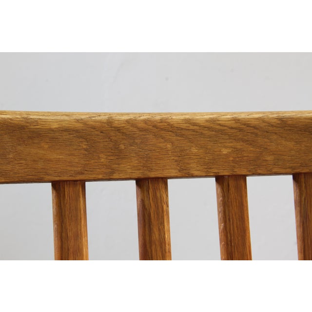 Vintage Danish Baroque Style Oak Farmhouse Chairs, 1940s, Set of 4 For Sale - Image 16 of 18