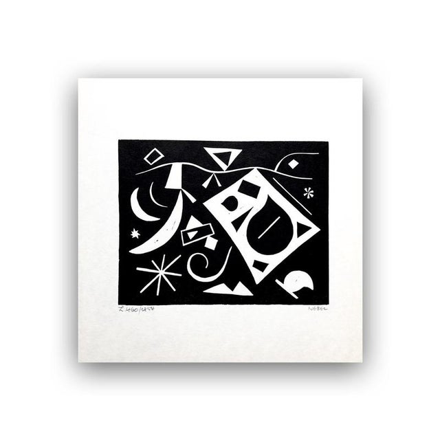 Otto Nebel, Painting l.460, 1954, Linocut, Paper For Sale - Image 6 of 6