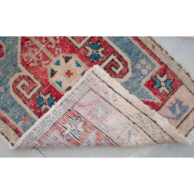 Hand Knotted Small Turkish Rug Doormat Entryway Rug Kitchen Decor - 2x3 Ft Approx For Sale - Image 9 of 11