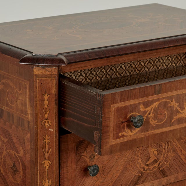 Antique Italian Neoclassical Inlaid Chest or Stand For Sale - Image 9 of 16