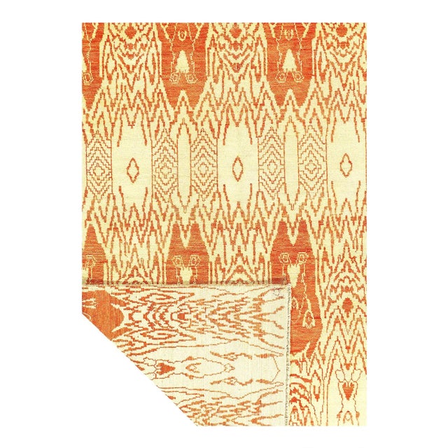 2020s Modern Ikat Rug - 6′ X 9' For Sale - Image 5 of 5