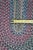 Vintage Woven Braided Geometric Oval Area Rug Runner Mat 84" For Sale - Image 13 of 14