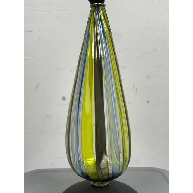 Vintage Art Glass Table Lamp For Sale - Image 9 of 12