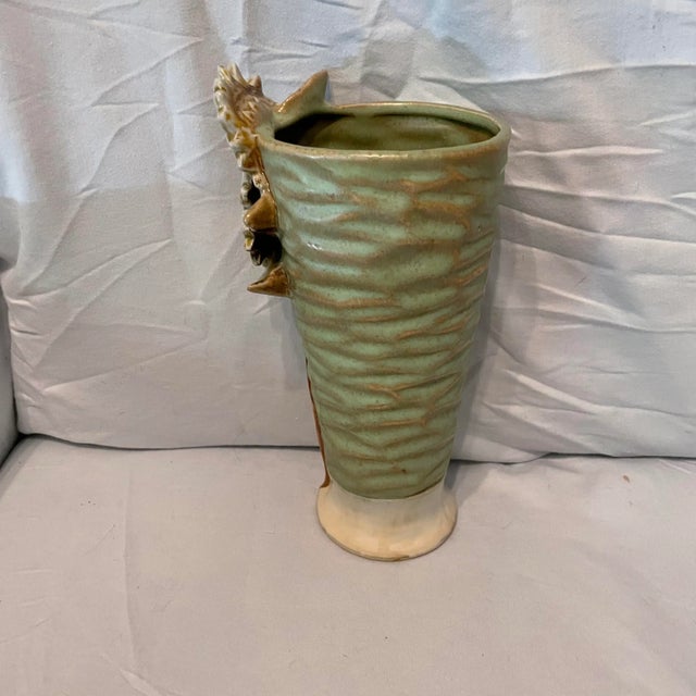 Mid-Century Modern Mid Century Modern Sunflower Studio Pottery Vase For Sale - Image 3 of 10