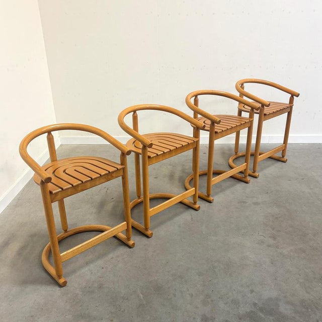 Vintage Bar Stools by Allmilmö, 1980s, Set of 4 For Sale - Image 4 of 15