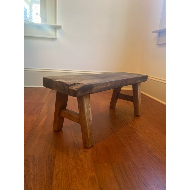 Pair of 2 brutalist stools Stunning 4 leg British brutalist stools Perfect in Rustic or modern aesthetics. Dimensions are...