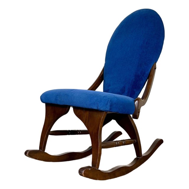 Vintage Victorian-Revival Parlor Rocking Chair For Sale