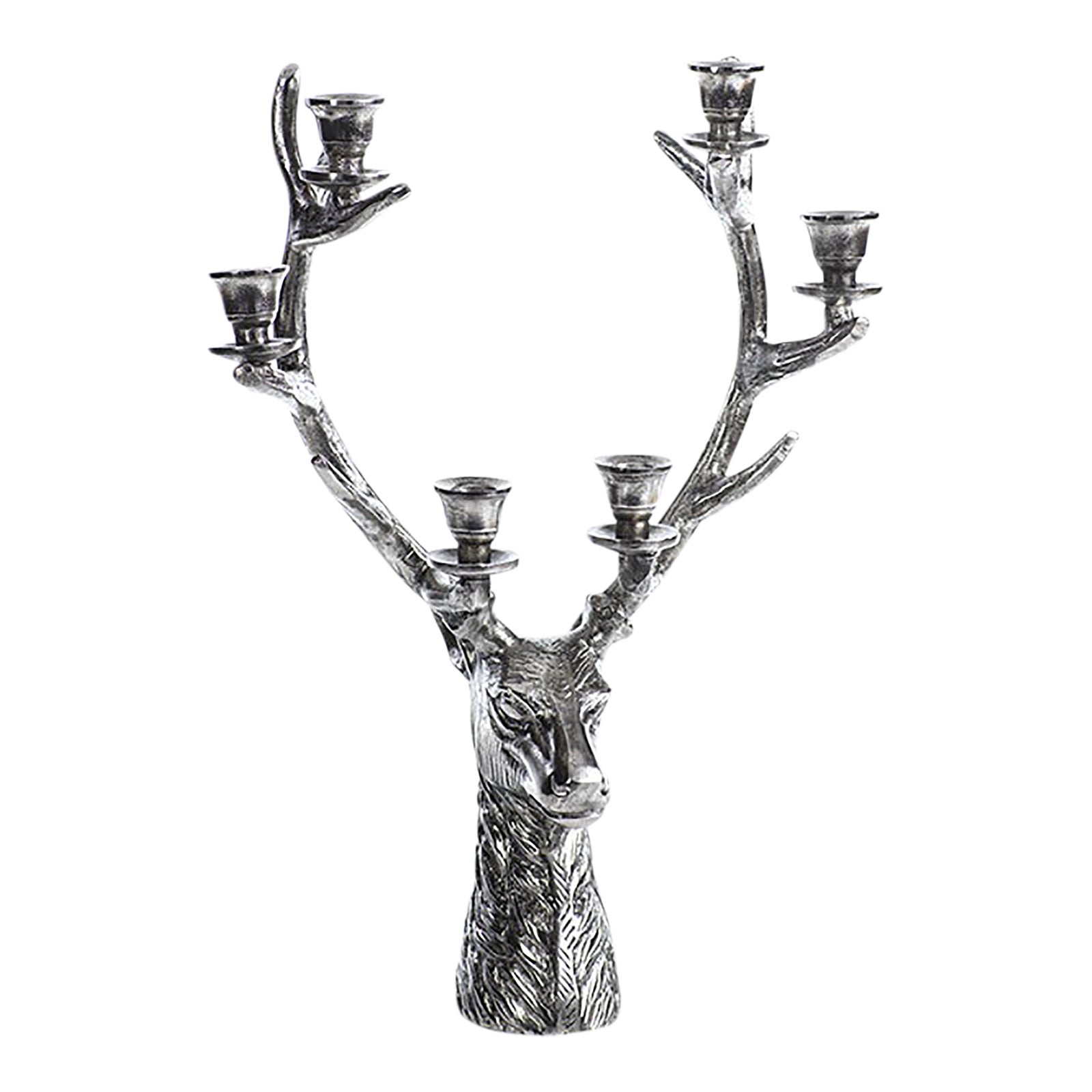 Stag Head Six Tier Taper Candle Holder | Chairish