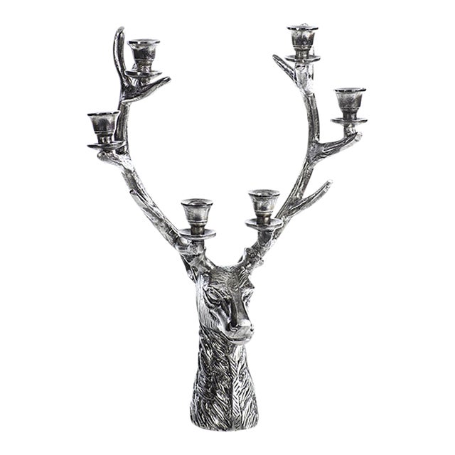 Stag Head Six Tier Taper Candle Holder For Sale
