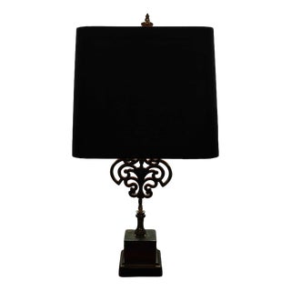 Large Table Lamp in Brass For Sale