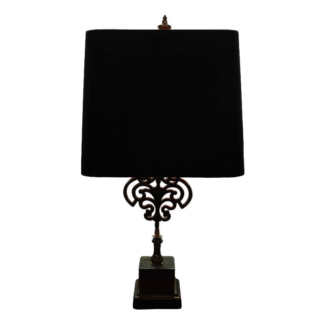 Large Table Lamp in Brass For Sale