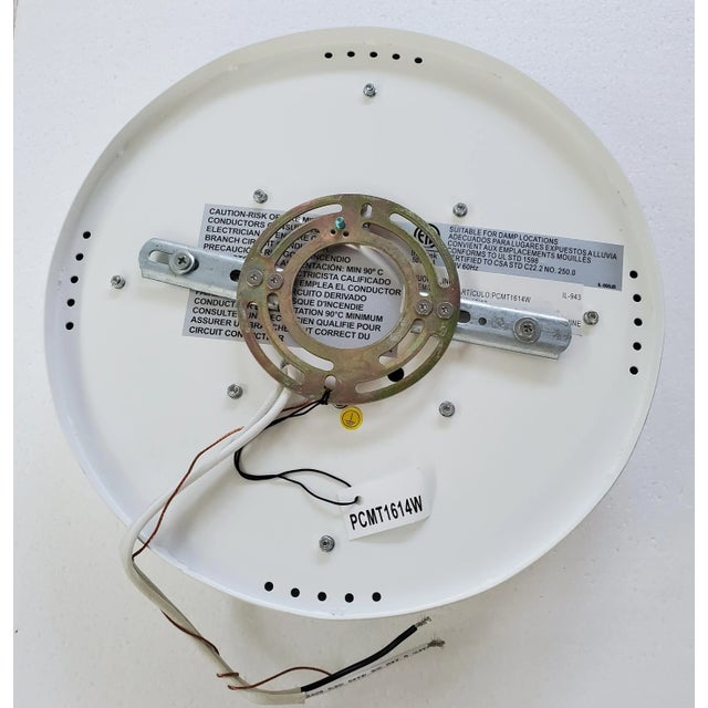 Chrome Early 21st Century Flush Mount Ceiling Light: Quoizel Moonlit Led For Sale - Image 8 of 11