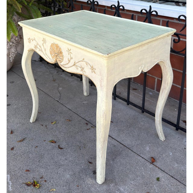 Rococo 18th C Style Swedish Rococo Painted Side Table For Sale - Image 3 of 6