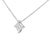 Contemporary 10K White Gold 1/10 Cttw Bezel Set Solitaire Princess Cut Diamond Kite Shaped Pendent Necklace - 18" Inches For Sale - Image 3 of 5