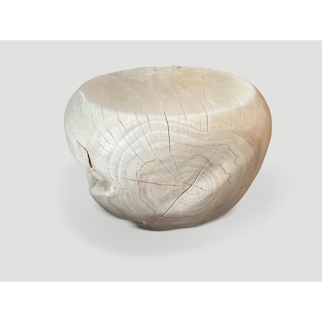 Andrianna Shamaris Sculptural Bleached Coffee Table or Side Table For Sale - Image 4 of 18