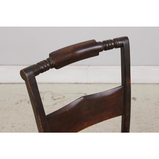Brown Set of 10 Antique Early American Hitchcock Dining Chairs For Sale - Image 8 of 14