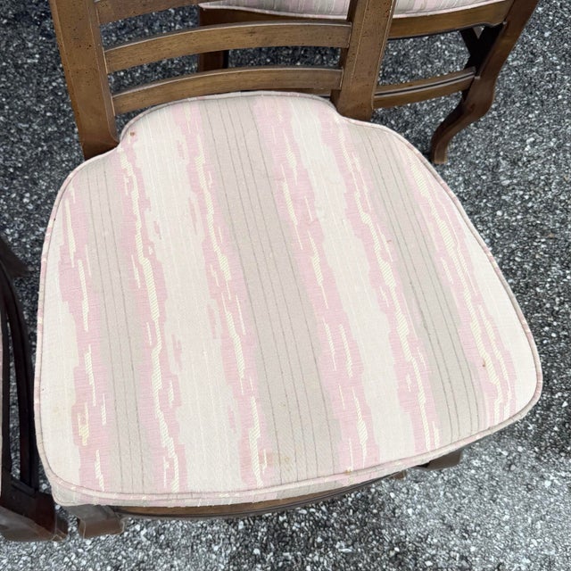 Brown Vintage “Esperanto” High Back Dining Chairs by Drexel - Set of 4 For Sale - Image 8 of 11