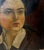 Mid 20th Century Mid 20th Century Italian Figurative Oil on Canvas Portrait of a Young Woman With Giltwood Frame For Sale - Image 5 of 18