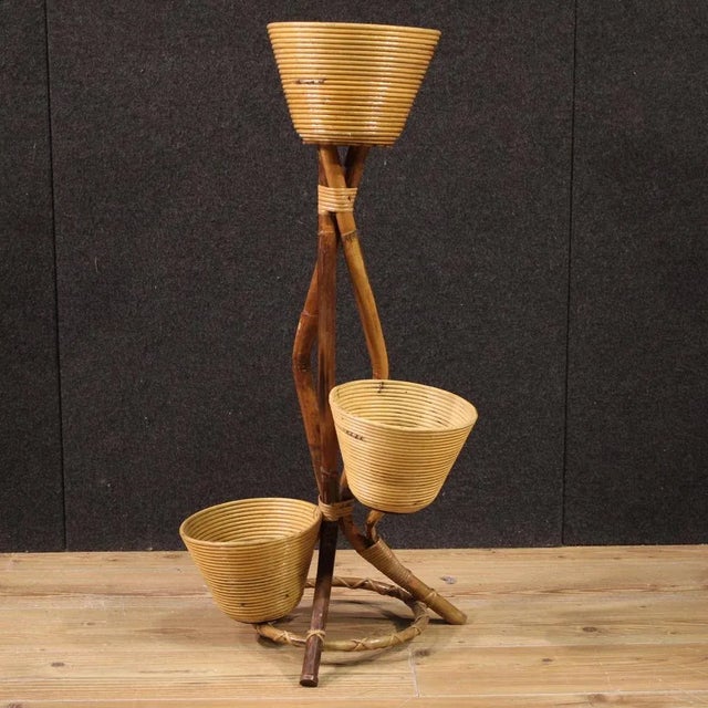 Italian Bamboo Vase Holder, 1960s For Sale - Image 13 of 13